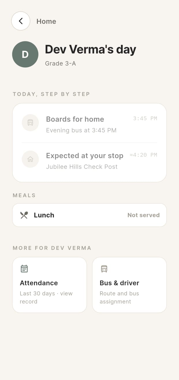 MyKydd parent app: attendance and school day view