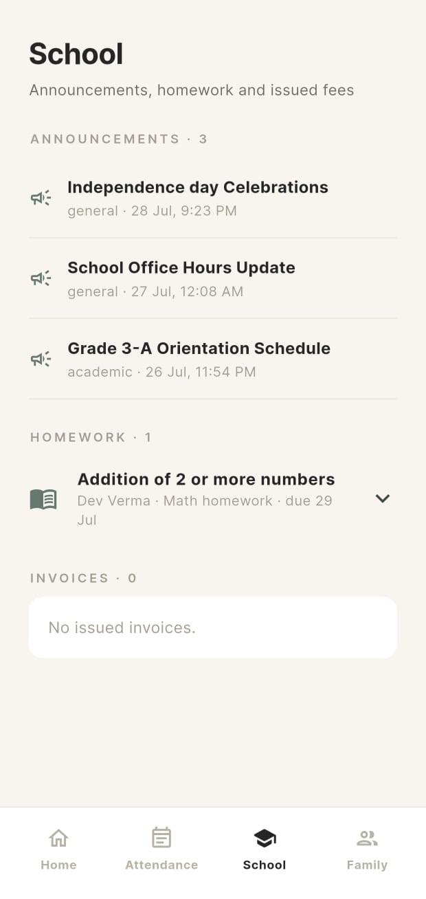 MyKydd parent app: notifications and alerts